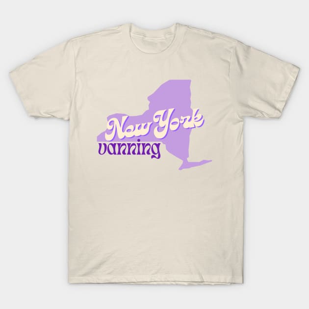 New York Vanning (Groovy Purple) T-Shirt by NextGenVanner